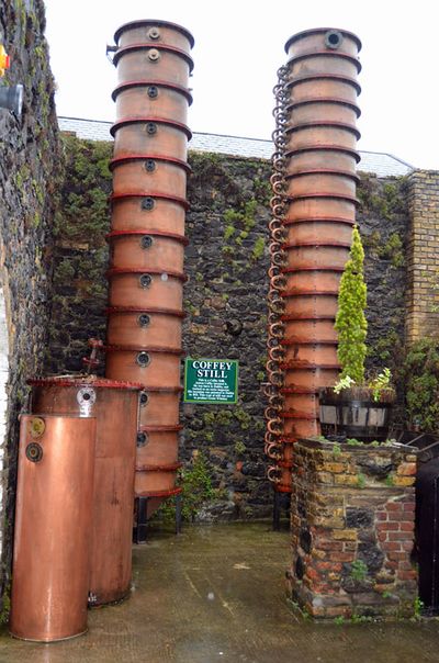 “Coffey stills in the whisky production process, highlighting precision distillation techniques essential for crafting premium Japanese whisky, small batch spirits, and award-winning whisky.”