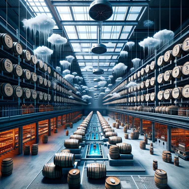  The variety of casks used at Kirin Gotemba Distillery for aging whisky, including their influence on flavor.