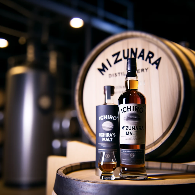 Aging casks at Chichibu Distillery, emphasizing the use of various wood types for aging their premium whisky.