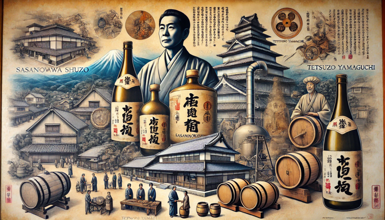 Historical image of Aska Distillery and Sasanokawa Shuzo, showcasing their heritage in whisky production.