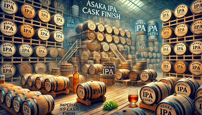 Barrel-aged whisky casks at Aska Distillery, highlighting the artisan distillery’s dedication to cask strength whisky.