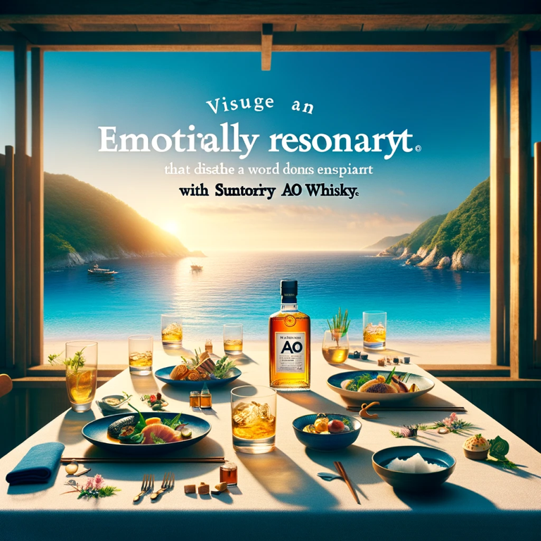 Suntory AO Whisky paired with a selection of international dishes.