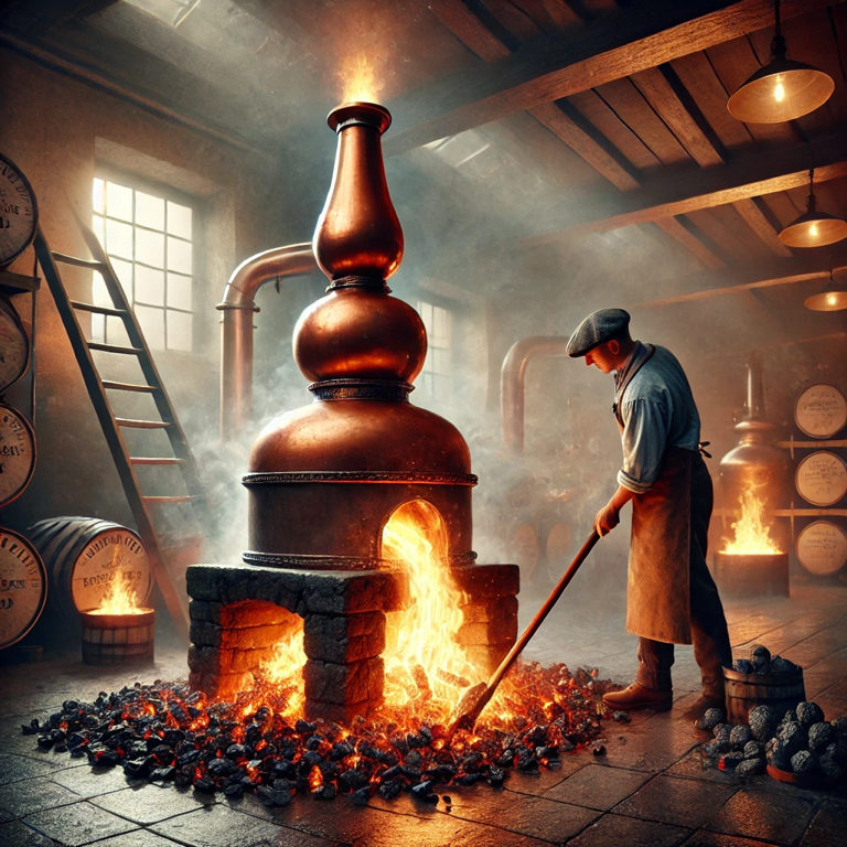 “Whisky production at Yoichi Distillery, showcasing techniques that appeal to whisky enthusiasts and lovers of traditional Japanese whisky.”