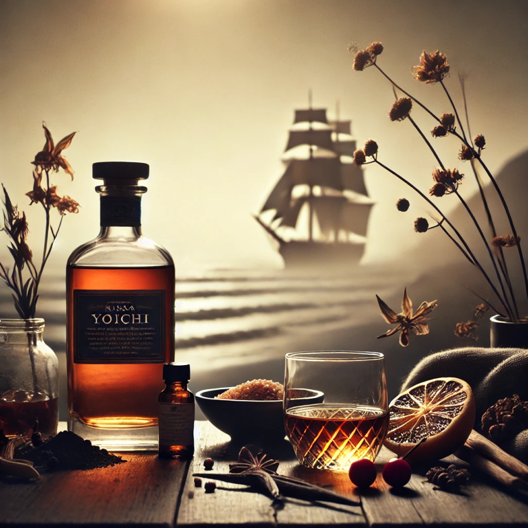 “Aromas of Yoichi Whisky, featuring smoky peat, brine, ripe fruits, and a touch of vanilla, captivating whisky lovers and enthusiasts.”