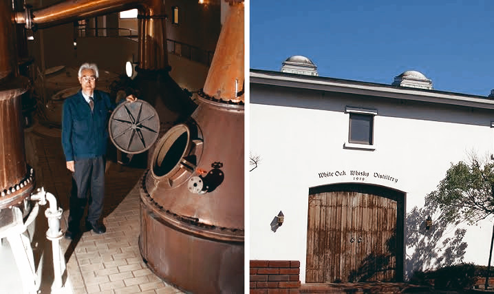 The striking exterior of Nagahama Distillery, a rising star in Japanese whisky, admired by whisky enthusiasts for its award-winning, innovative approach to single malts and blended whiskies.