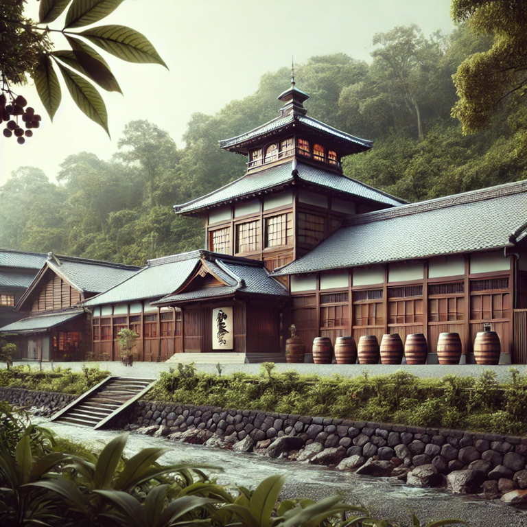 The iconic Hanyu Distillery, known for its rare and collectible whiskies, a significant part of Japan’s whisky craftsmanship heritage, admired by whisky lovers and enthusiasts.