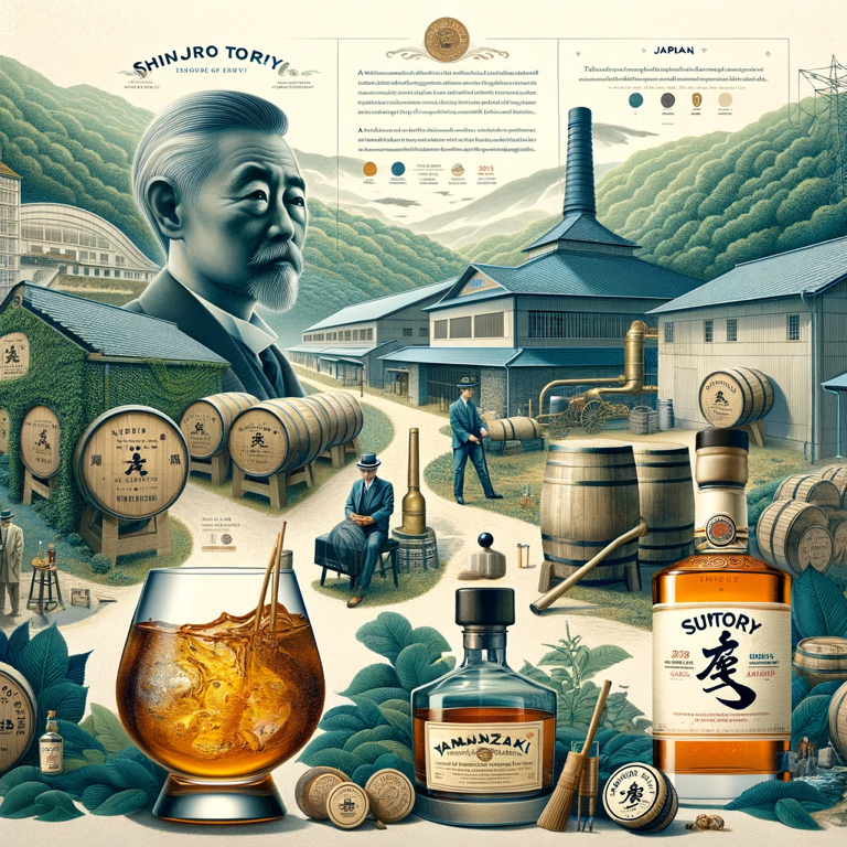 Shinjiro Torii, the pioneering craftsman who founded Suntory and shaped Japan’s whisky legacy, admired by whisky lovers and enthusiasts worldwide.