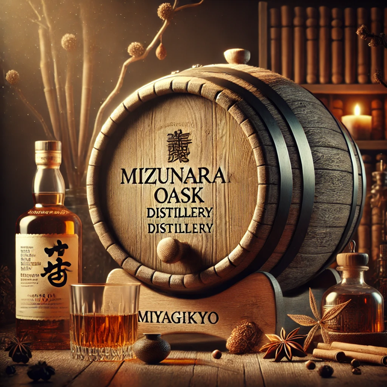 A whisky cask at a Japan distillery showcasing craftsmanship, tradition, and whisky mastery. Perfect for whisky lovers, the cask represents the meticulous aging process that imparts rich flavors and complexity.