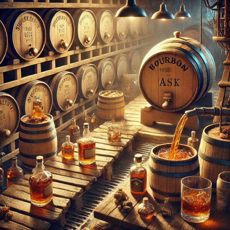 A whisky cask at a Japan distillery showcasing craftsmanship, tradition, and whisky mastery. Perfect for whisky lovers, the cask represents the meticulous aging process that imparts rich flavors and complexity.