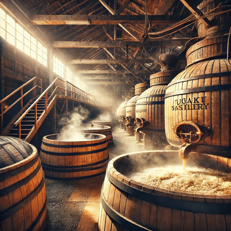 The detailed whisky production process at Fugaku Distillery, where craftsmanship meets nature’s perfection.