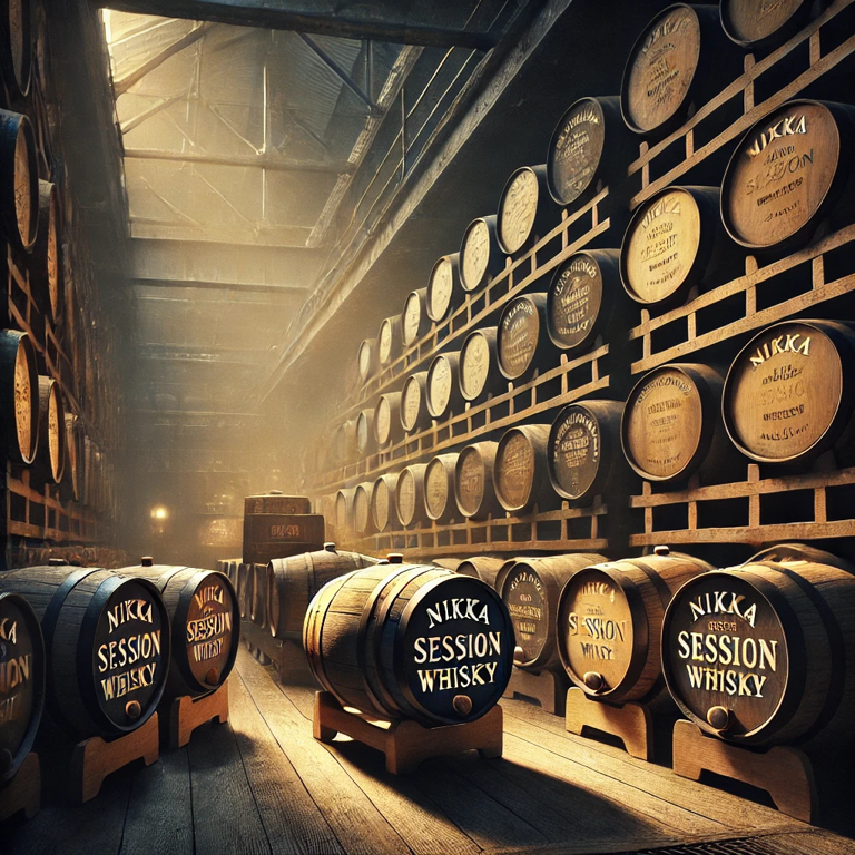 Detailed production process of Nikka Session Whisky, emphasizing craftsmanship for whisky lovers and enthusiasts.