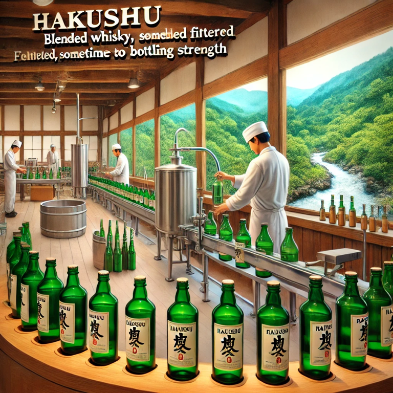 Hakushu Distillery production process, showcasing craftsmanship for whisky lovers and enthusiasts