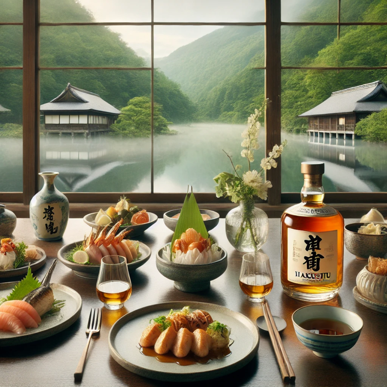 Hakushu whisky paired with gourmet dishes, a refined experience for whisky lovers”