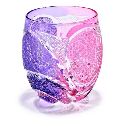 Exquisitely hand-cut Edo Kiriko glassware, a traditional Japanese craft blending elegance with modern whisky enjoyment.