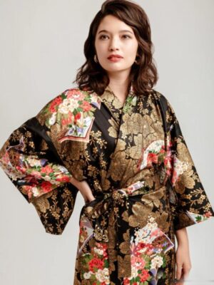 Authentic Japanese kimono featuring intricate handwoven fabrics and classic designs inspired by centuries of tradition.