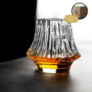 Exquisite Edo Kiriko whisky glass with intricate Japanese craftsmanship, perfect for savoring premium Japanese whisky.