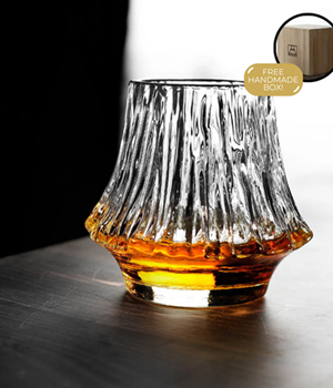 Exquisite Edo Kiriko whisky glass with intricate Japanese craftsmanship, perfect for savoring premium Japanese whisky.