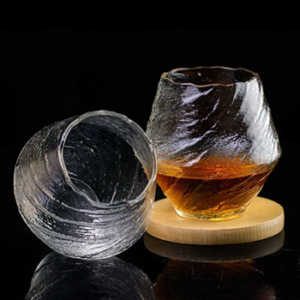 Exquisite Edo Kiriko whisky glass with intricate Japanese craftsmanship, perfect for savoring premium Japanese whisky.