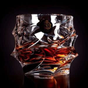 Exquisite Edo Kiriko whisky glass with intricate Japanese craftsmanship, perfect for savoring premium Japanese whisky.
