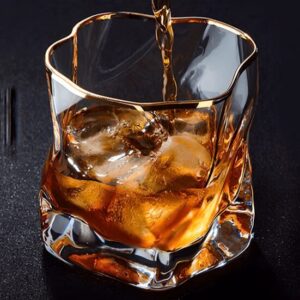 Exquisite Edo Kiriko whisky glass with intricate Japanese craftsmanship, perfect for savoring premium Japanese whisky.