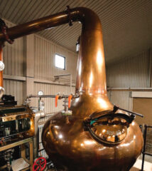 Copper stills as to whisky production process