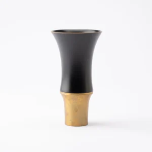 BAMBOO TALL BLACK AND GOLD GUINOMI SAKE CUP01