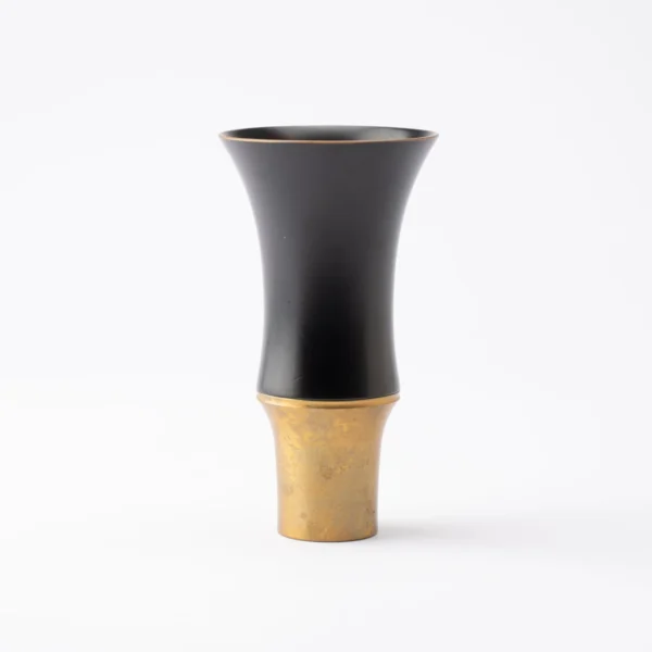 BAMBOO TALL BLACK AND GOLD GUINOMI SAKE CUP01