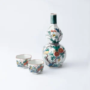 BIRDS AND FLOWERS KUTANI SAKE SET01