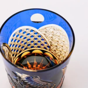 BLUE AMBER OWL EDO KIRIKO WHISKEY GLASS02