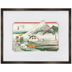 Crayon Shinchan Ukiyoe Tokaido Hara Asano Fuji01