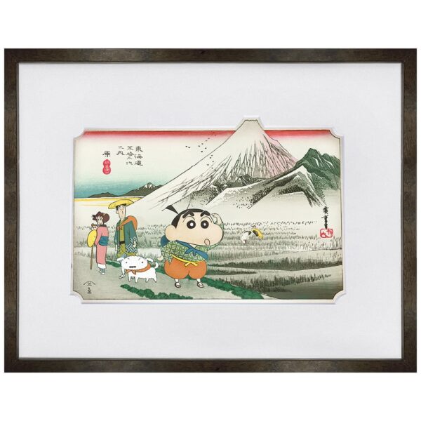 Crayon Shinchan Ukiyoe Tokaido Hara Asano Fuji01