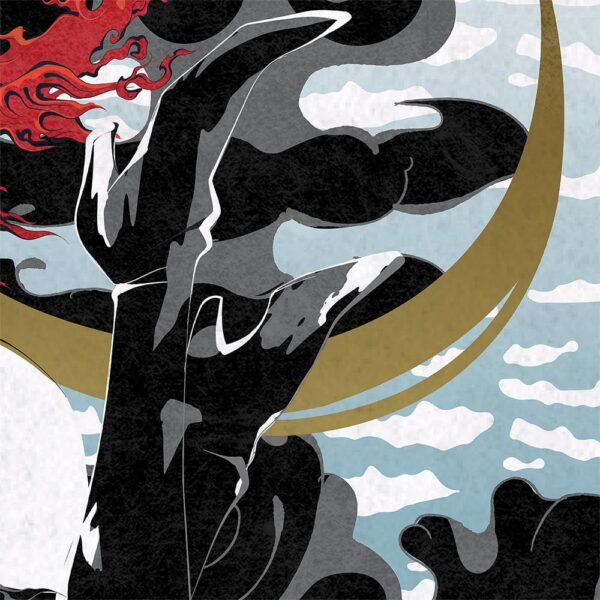 Doronjo Ukiyoe Skeleton Smoke03