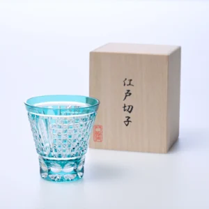 EMERALD CHECKERED EDO KIRIKO WHISKEY GLASS01