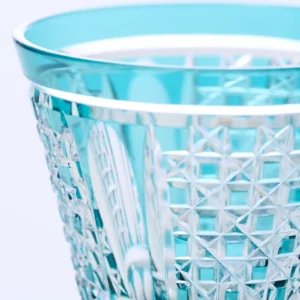 EMERALD CHECKERED EDO KIRIKO WHISKEY GLASS02