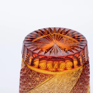 GOLD RED AMBER EDO KIRIKO WHISKEY GLASS02