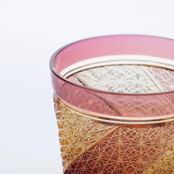 GOLD RED AMBER EDO KIRIKO WHISKEY GLASS04