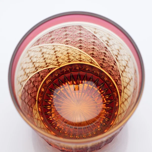 GOLD RED AMBER EDO KIRIKO WHISKEY GLASS05