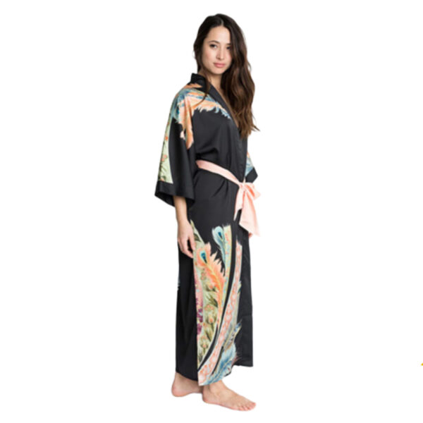Japan object store Tancho Silk Kimono Robe green0