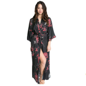 Japan object store Tancho Silk Kimono Robe red01