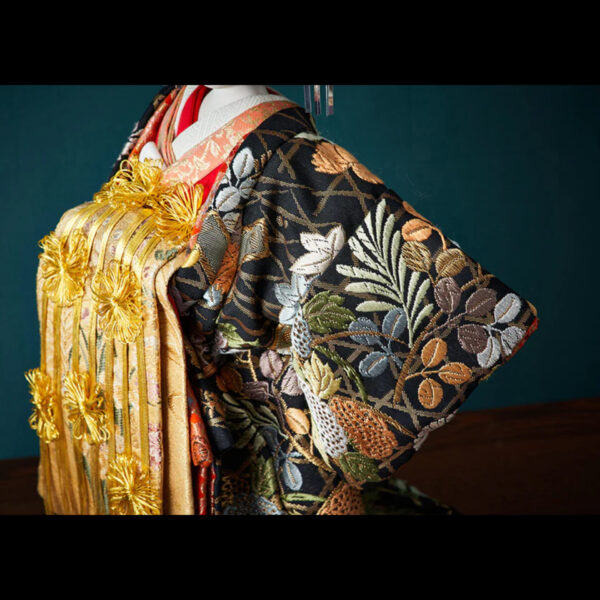 Japanese Oyama Doll Geisha Oiran Japanese Decor Art Pure Silk Kimono03