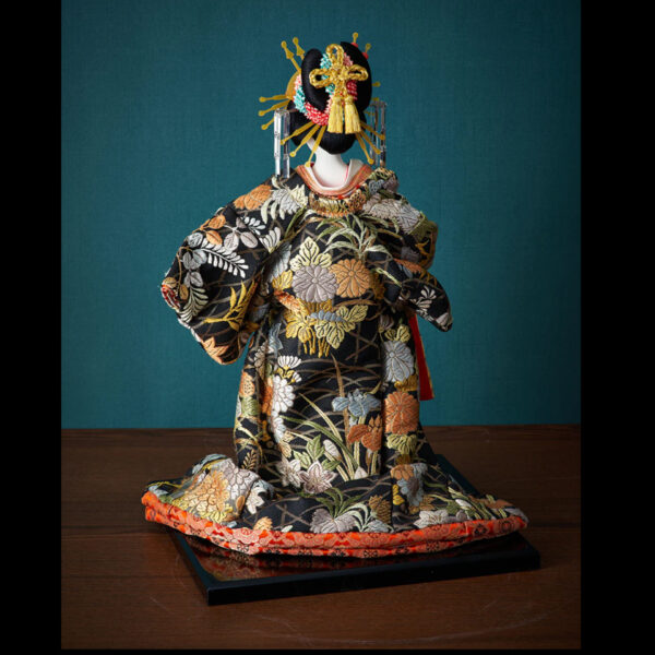 Japanese Oyama Doll Geisha Oiran Japanese Decor Art Pure Silk Kimono05