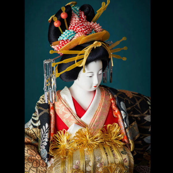 Japanese Oyama Doll Geisha Oiran Japanese Decor Art Pure Silk Kimono06