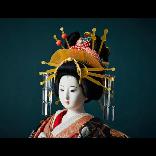 Japanese Oyama Doll Geisha Oiran Japanese Decor Art Pure Silk Kimono07
