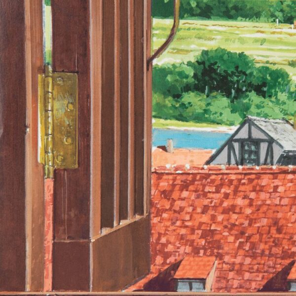 Japonism Anime Art Ghibli Museum Window Howl Town03
