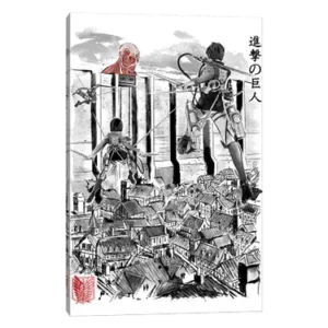 Japonism Anime Flying For Humanity Canvas Print01