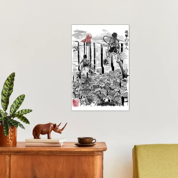 Japonism Anime Flying For Humanity Canvas Print03