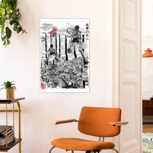 Japonism Anime Flying For Humanity Canvas Print04