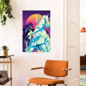 Japonism Anime On Titan 80s Retro Canvas Print02