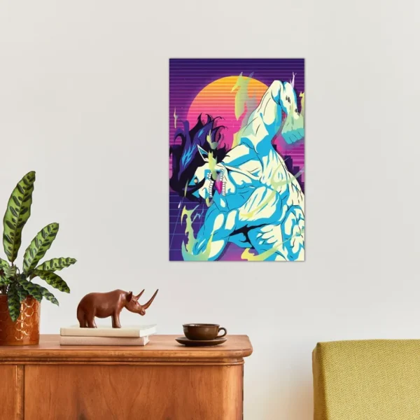 Japonism Anime On Titan 80s Retro Canvas Print03