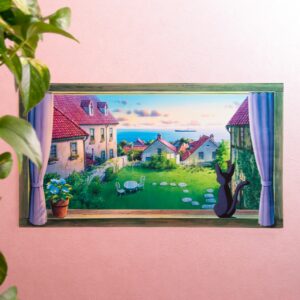 Japonism AnimeArt Ghibli Museum Window Gigi Sea View02